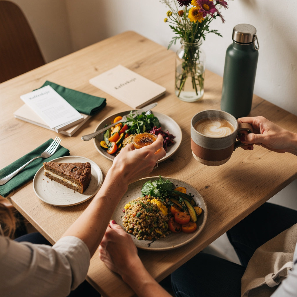 Kaffeekoje vegane Zutaten und Community-Momente - nachhaltige Café-Werte in Freiburg